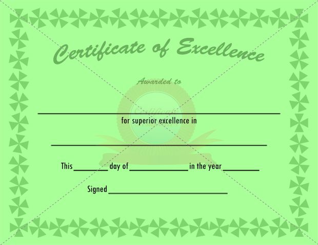 46 best CERTIFICATE OF EXCELLENCE TEMPLATES images on Pinterest