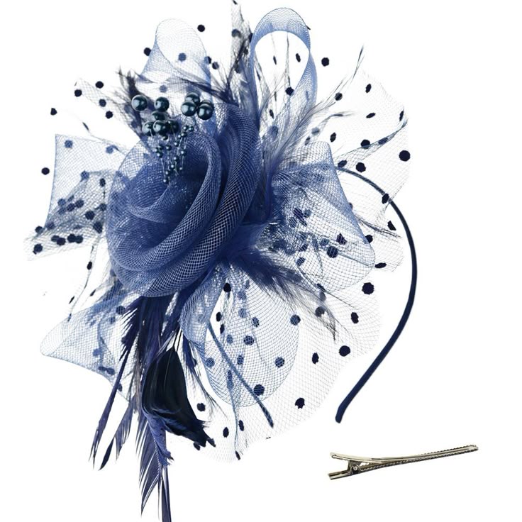Fascinators Hat Flower Mesh Ribbons Feathers on a Headband and a Clip Tea Party Headwear for Girls and Women Fascinators Hat Flower Mesh Ribbons Feathers on a Headband and a Clip Tea Party Headwear for Girls and Women