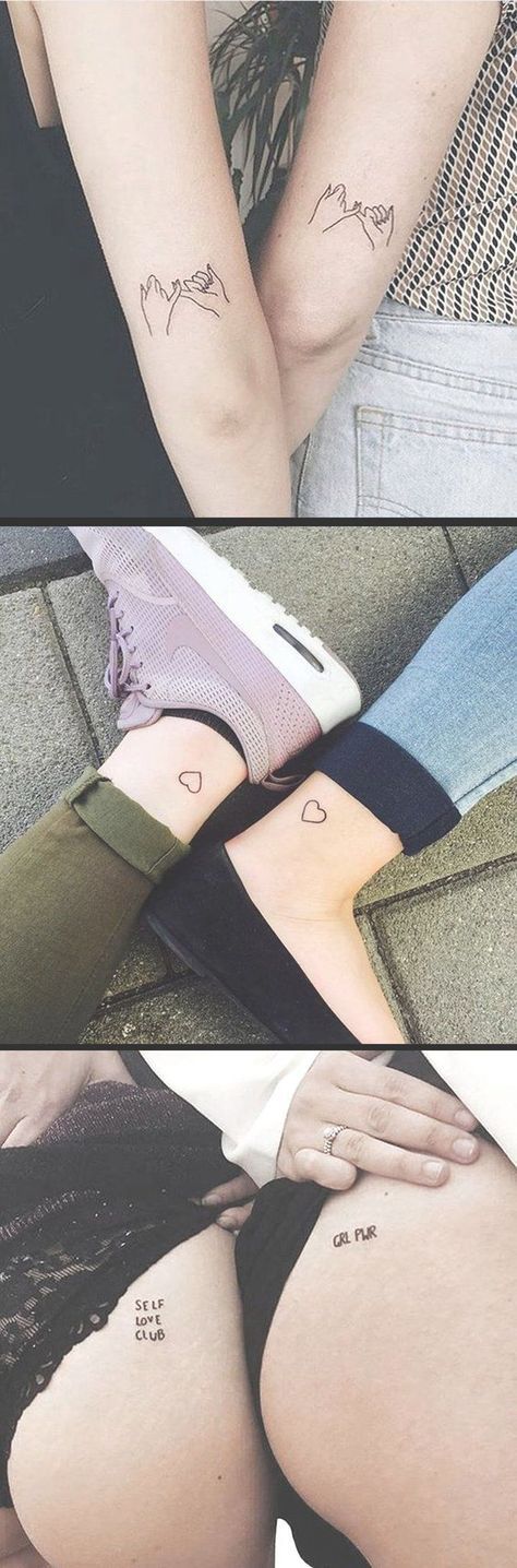 Small Meaningful Tattoos Ideas to Get with Your Sister For 2 Matching Ankle Hear...