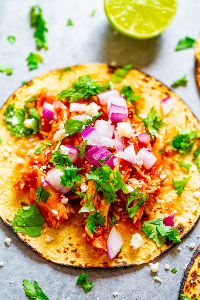 Chicken Tinga Tacos (Easy 20-Minute Recipe!) - Averie Cooks | Recipe ...