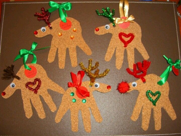 Free Christmas Craft Ideas Part - 46: These Easy Reindeer Christmas Cards And Ornaments Are The Perfect Holiday Craft Ideas For Kids! These Hand And Footprint Christmas Cards Are The Cutest
