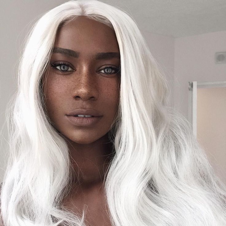 Black Girls with White Hair Color - wide 5