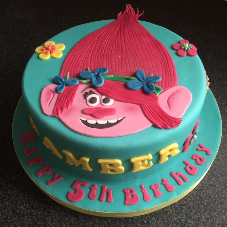 poppy birthday cake