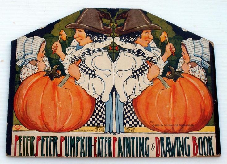 Vintage Rare 1927 PETER PUMPKIN EATER Kids Coloring Booklet Saalfield