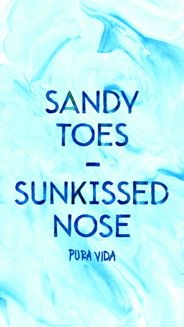 sandy toes sunkissed nose