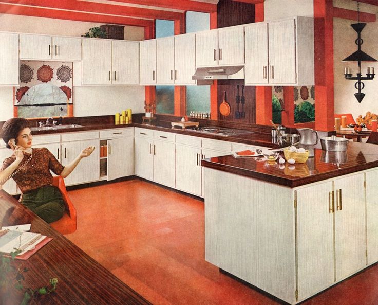 1960s era kitchen cabinets with slab doors and modern, clean 1960s era kitchen cabinets with slab doors and modern, clean