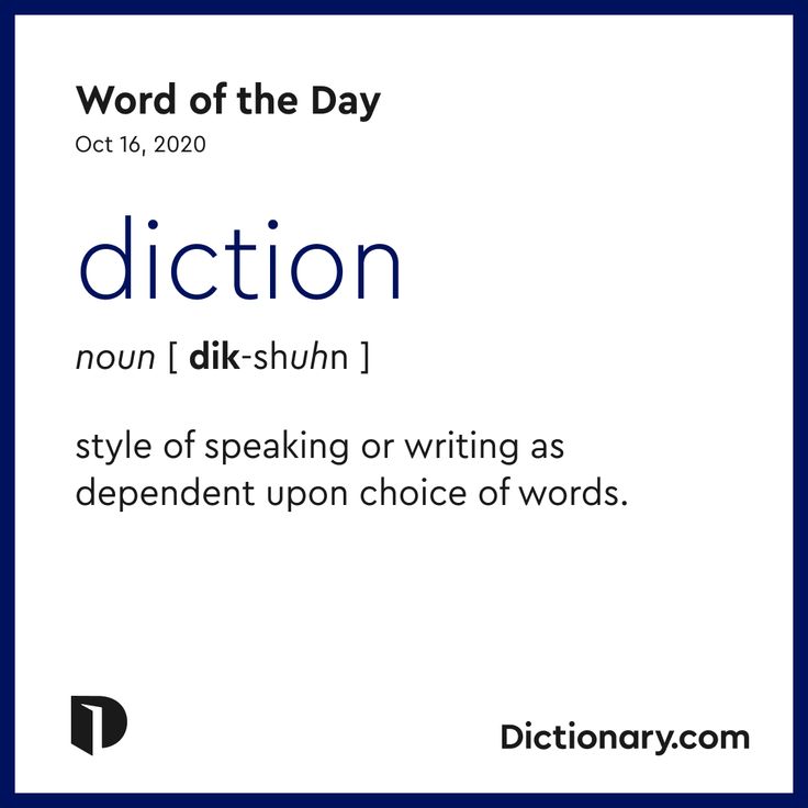 Word of the Day diction Word of the day, Word