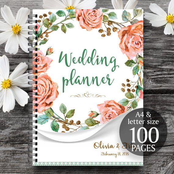 This is a wedding planner with 100 unique pages (including personalised cover page), each page can be printed as many times as you need. It has everything you need to plan a wedding. IMPORTANT!!! 1. This is a digital file, no physical item will be sent. 2. Please, include your names, wedding date and planner size (A4, A5 or letter) in the Notes section during checkout! ✳️✳️✳️ You will receive 100 pages: 8.5 x 11, A4 and A5 size in