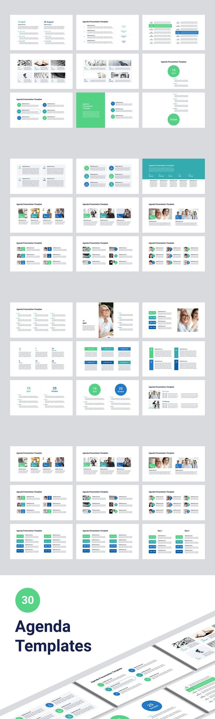 Agenda Google Slides Template in 2020 Keynote template