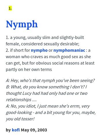 Nymphomaniac signs
