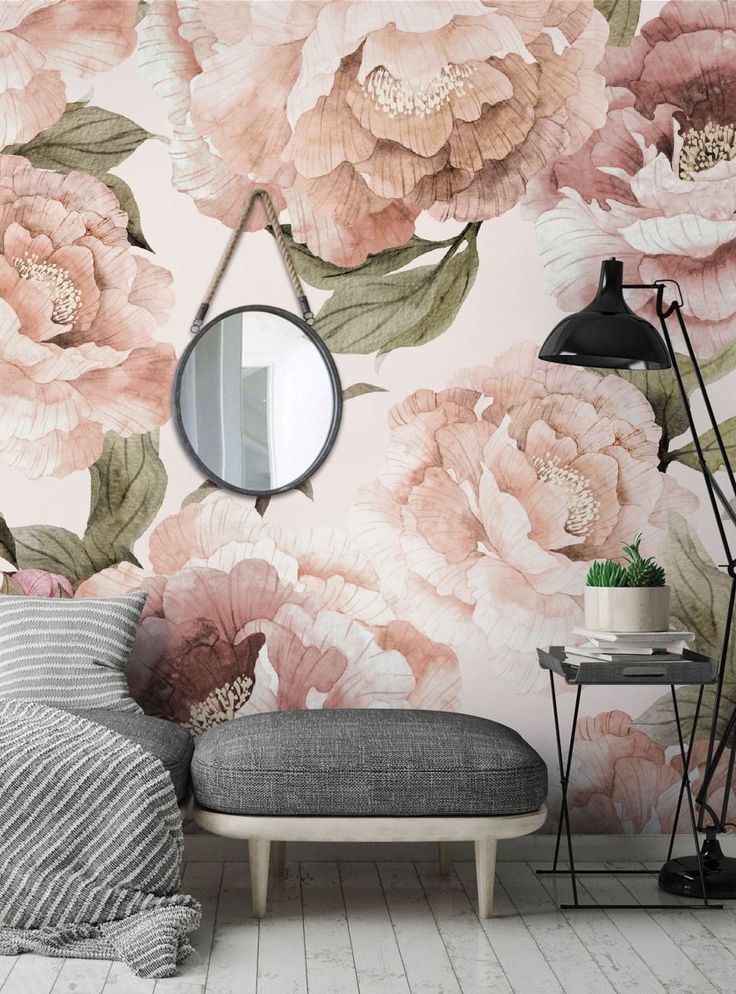 Yellow Vintage Floral Peel And Stick Wallpaper By Drew Barrymore Flower Home Walmart Com In 2020 Vintage Floral Wallpapers Peel And Stick Wallpaper Floral Wallpaper Bedroom