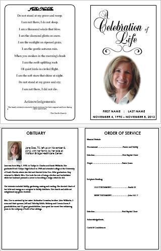 73 best Printable Funeral Program Templates images on Pinterest - free obituary program template 73 best Printable Funeral Program Templates images on Pinterest - free obituary program template