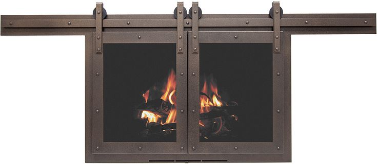barn door fireplace screen Google Search Fireplace doors, Fireplace
