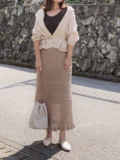 春全開の透かし編みニットスカート特集 春全開の透かし編みニットスカート特集