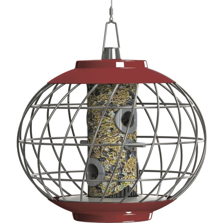 RED Nuttery The HELD04R Helix Seed Bird Feeder RED Nuttery The HELD04R Helix Seed Bird Feeder