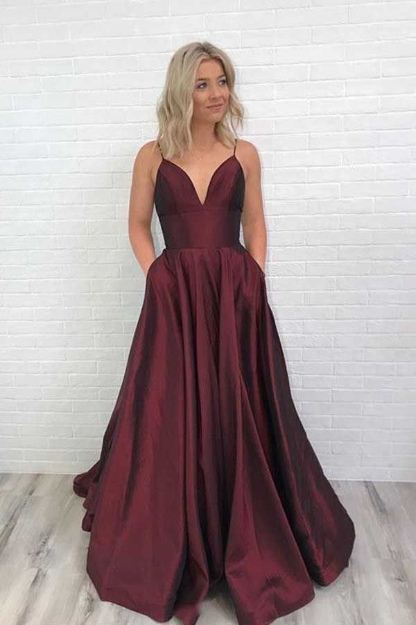 Charming Satin Prom Dress Burgundy Prom Dress V Neck Prom Dress PG671 #burgundy … Charming Satin Prom Dress Burgundy Prom Dress V Neck Prom Dress PG671 #burgundy …