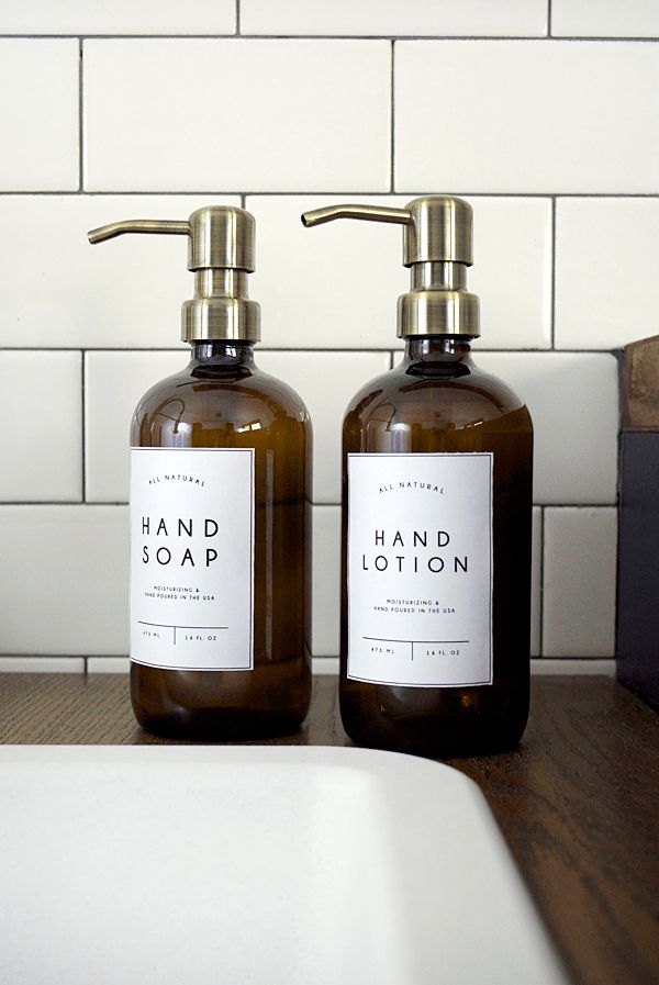 modern navy laundry room reveal brepurposed soap labels bathroom