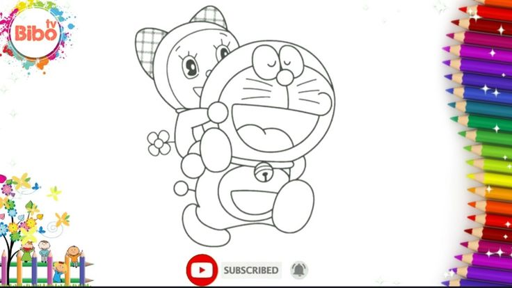 Download Glitter Doraemon Doraemi Coloring Pages for Kids, Toddlers | Learn Color... | Learning colors ...