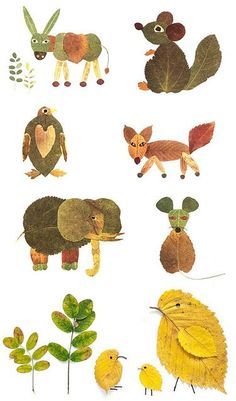 Leaf Animals cutest kids craft idea
