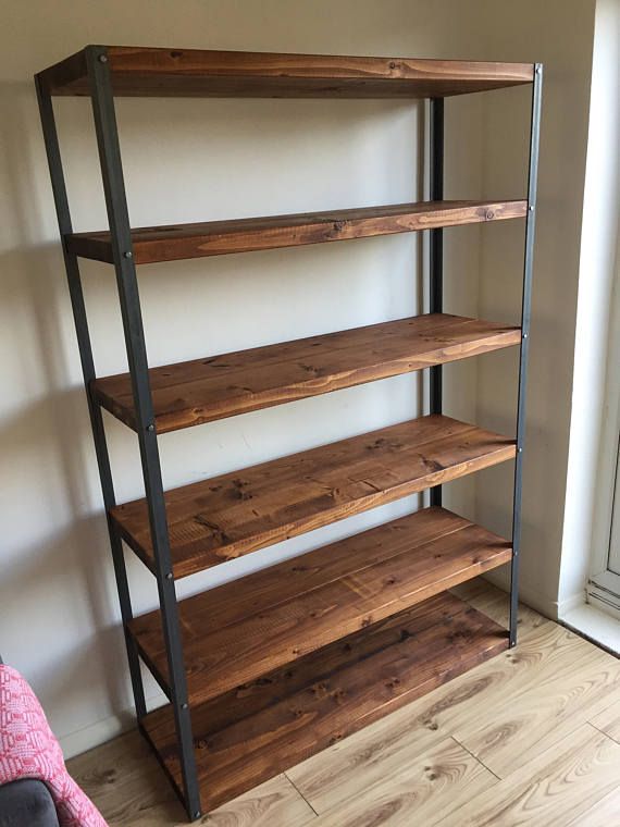 Style Teak Rustic Shelving Bookcase Display Made To Teak Rustic Shelving Bookcase