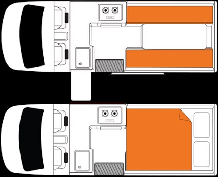 Image result for toyota hiace campervan layout