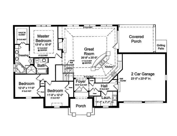 House Plans Open Floor bungalow house plans french House Plans Open Floor bungalow house plans french