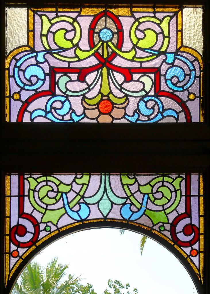 Barcelona Passeig Mare De Déu Del Coll 041 O Stained Glass Flowers Stained Glass Window Panel Glass Flowers