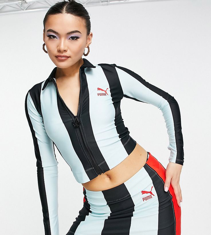 Puma stripe crop hoodie new arrivals