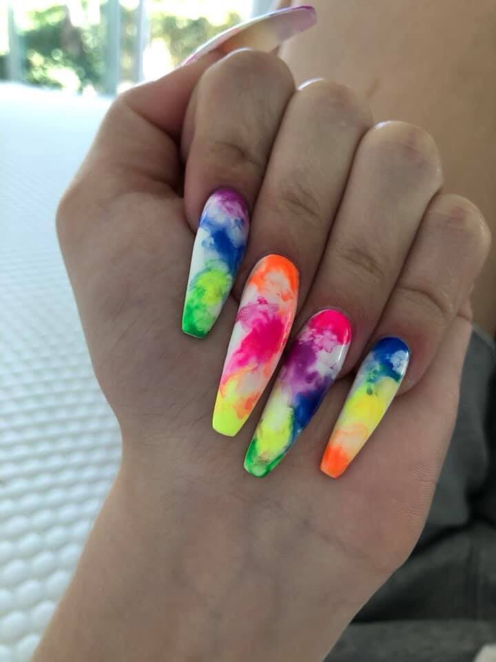 Pin By Zarya Alexis On Nails In 2019 Neon Nail Designs Nail