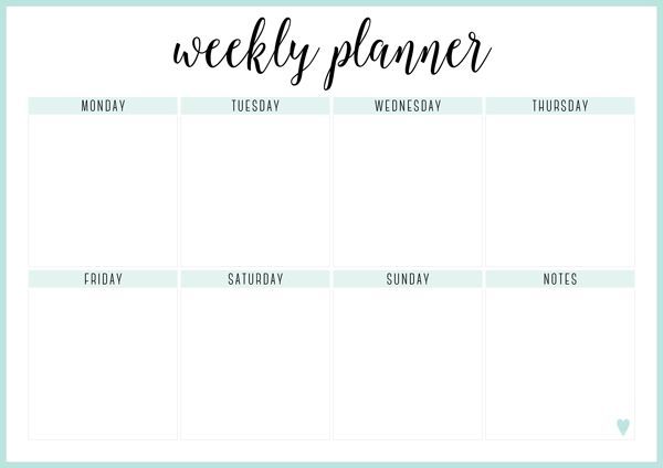 FREE PRINTABLE IRMA WEEKLY PLANNERS | Weekly planner printable, Weekly ...