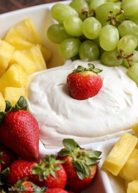 Super fruit dip with marshmallow fluff and cool whip Ideas | Cream
