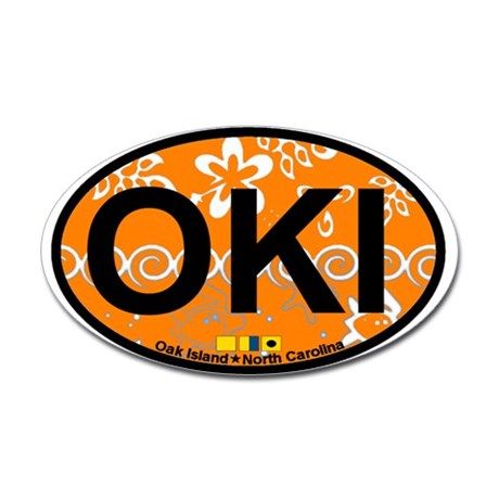 Oak Island Nc Oval Sticker Oak Island Nc Oval Sticker