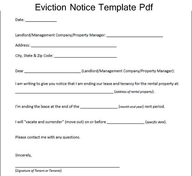 sample eviction notice template pdf eviction notice rental application cover letter example
