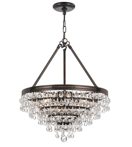 Crystorama 136 Vz Calypso 6 Light 20 Inch Vibrant Bronze Chandelier Ceiling In Crystal Lights Vibrant Bronze Chandelier Ceiling, Crystorama Calypso Mini Chandelier