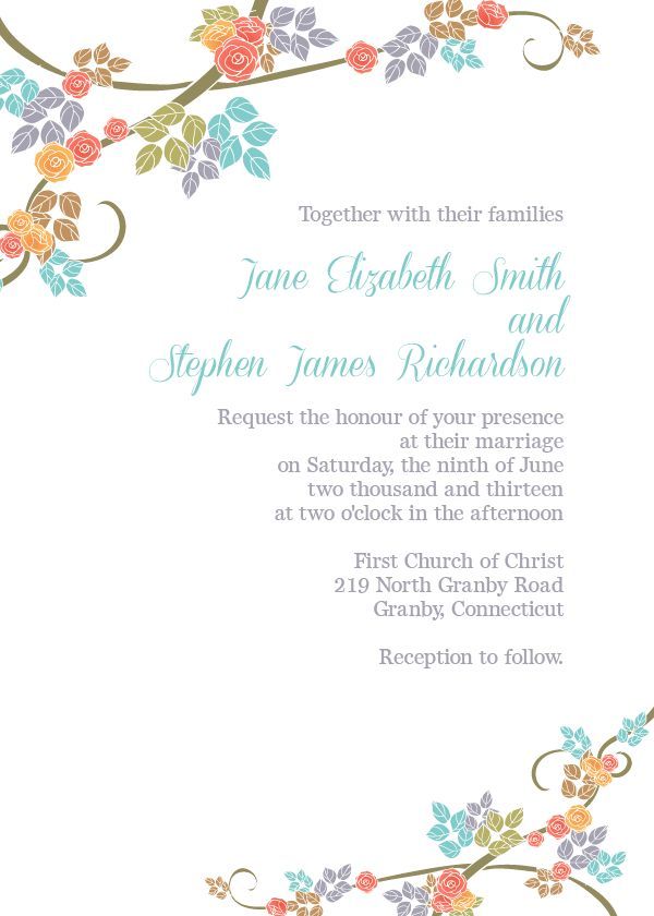 free wedding templates