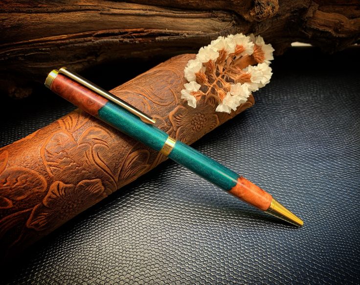 Gift for him pen gift sets Wood and Resin Pen Anniversary Wedding Graduation Gift Wooden Pen with Name Burl Wood Custom engraved