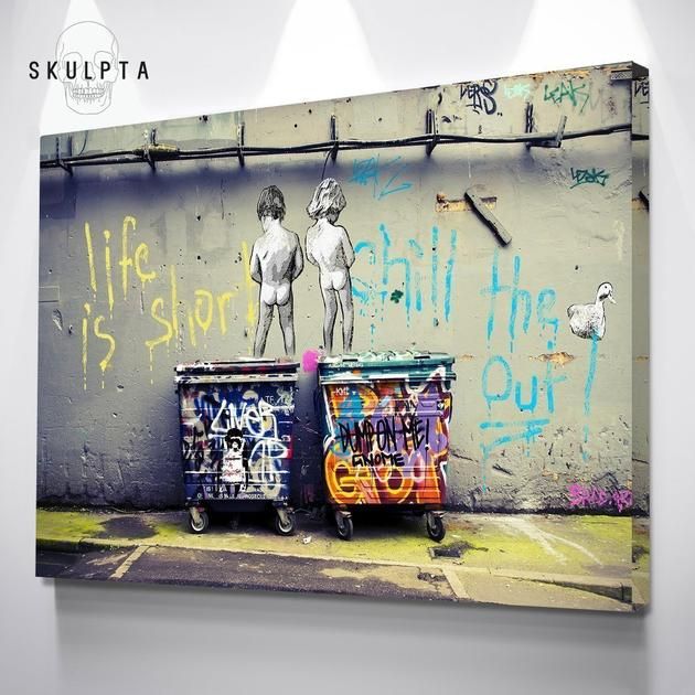 Life is Beautiful Banksy Canvas Art More Color /& Style /& Size