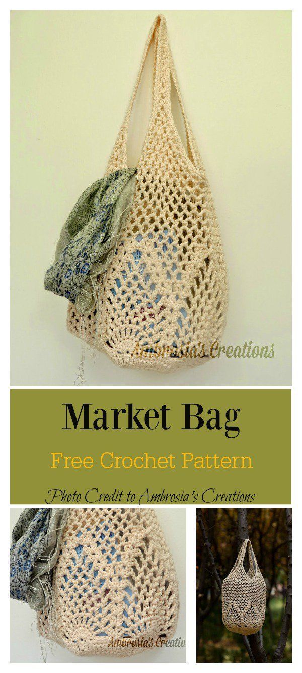 Ananas-Stich-Markt-Tasche frei häkeln Muster #freecrochetpattern #häkeltasche ...