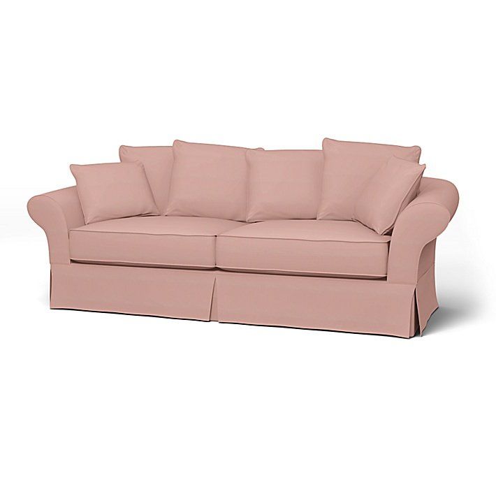Ikea Backamo 3 Seater Sofa Cover Misty Rose Cotton Bemz In 2022 Covers Ikea Backamo 3 Seater Sofa Cover, Light Pink Leather Sofa Cover