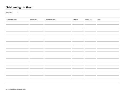 sign in sheets