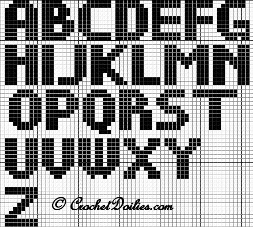 pin by cathy scroggins on crochet filet crochet filet crochet alphabet block letters on graph paper
