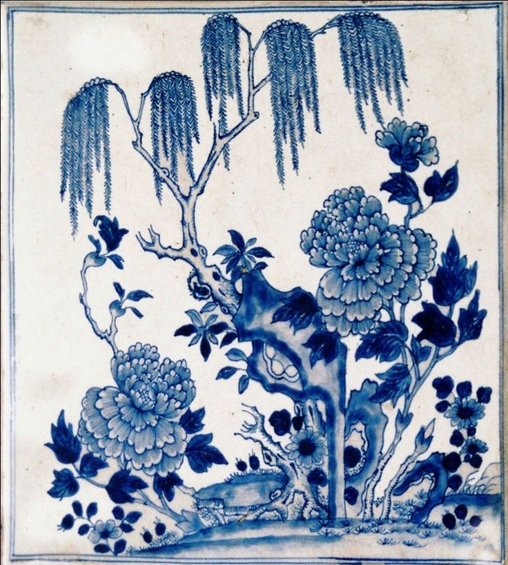 chinese garden window pagoda weeping willow pattern chinese garden window pagoda weeping willow pattern
