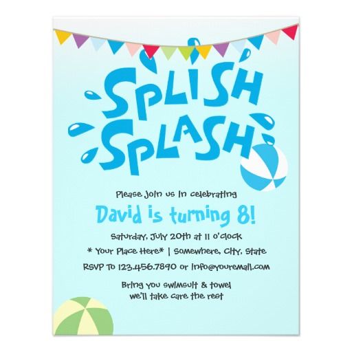 25 best Water Park Backyard Birthday Party images on Pinterest - birthday invitation swimming party 25 best Water Park Backyard Birthday Party images on Pinterest - birthday invitation swimming party