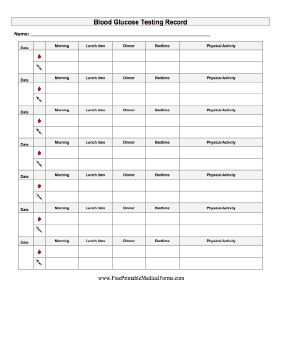 11 best medical forms images on pinterest free printable free blood sugar monitoring chart