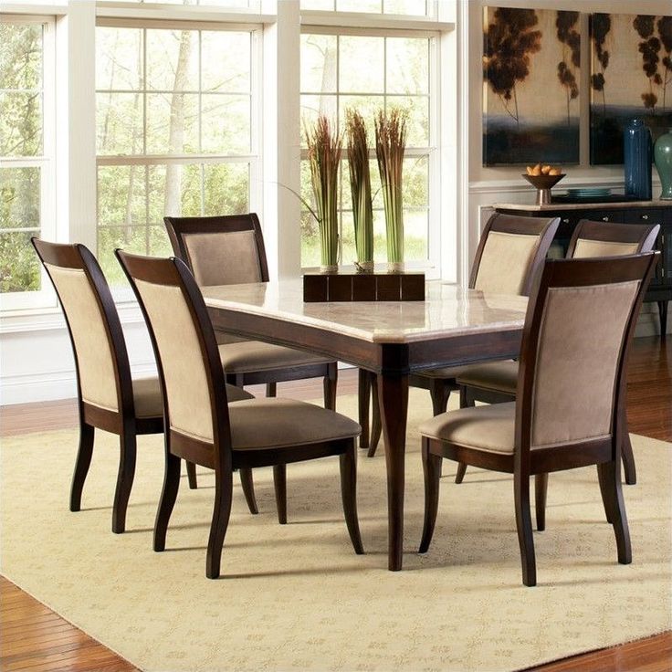 Top 25 Best Marble Dining Table Ideas On Pinterest Steve Silver Company Mille 5 Piece Marble Top Dining Set In Cherry