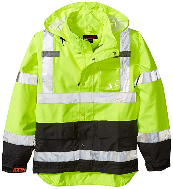 Milwaukee Performance Mens Vented Textile Jacket with High Visibility Reflective Black, Large 1 Pack