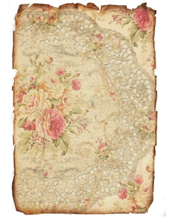 Number 50 Rose Papers -   Vintage paper, Decoupage paper, Scrapbook  paper