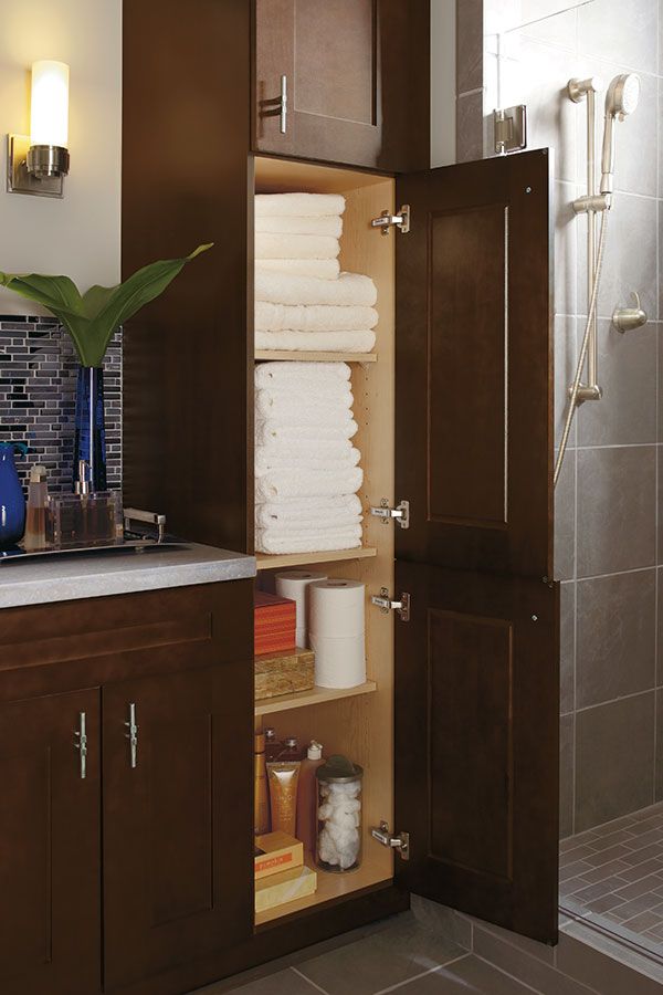 Towels And Toiletries Can Be Stowed Away Easily With The Tall Linen Cabinet Keeping Your Bathroom Tidy Neat Thomasville Cabinetry Linen Cabinet, Tall Bathroom Linen Cabinet