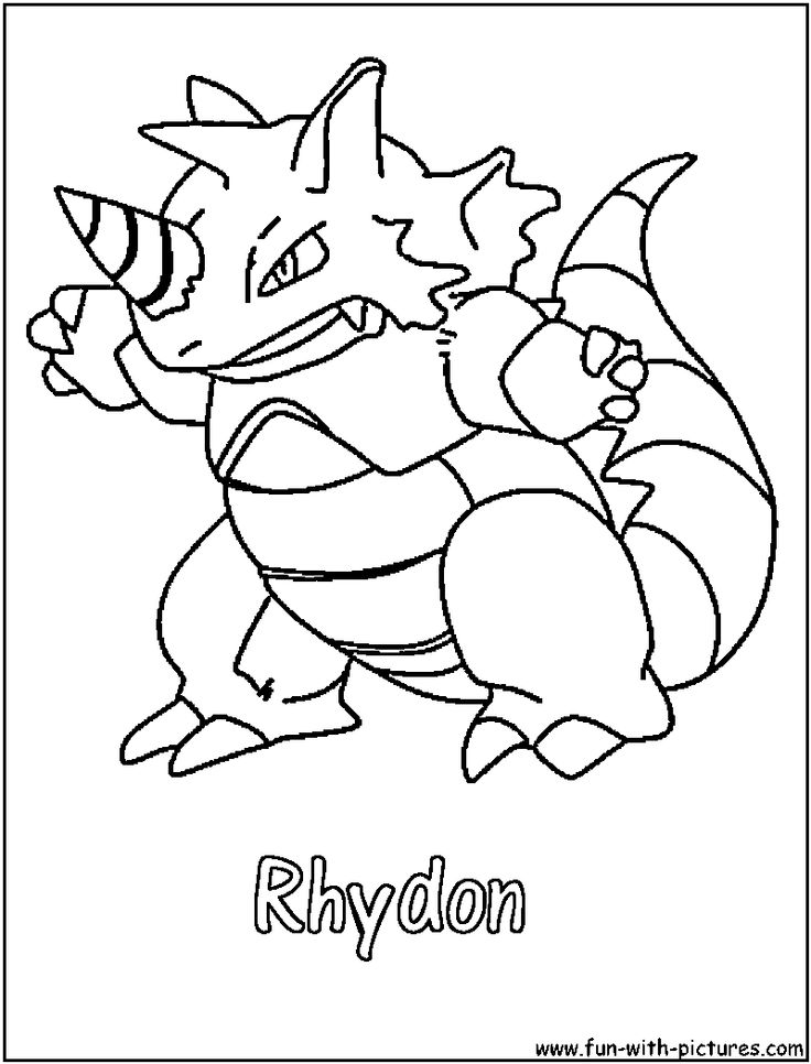 Rhydon Coloring Page Cute Coloring Pages Pokemon Coloring Pages Coloring Pages