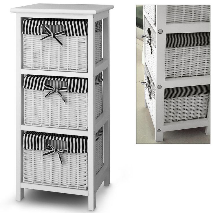 38 Best Mix Wood And Rattan Images On Pinterest Rattan, Home And 3 Drawer Storage cabinet with 3 baskets - Shelf - Storage unit - Wicker baskets - 38 Best Mix Wood And Rattan Images On Pinterest Rattan, Home And